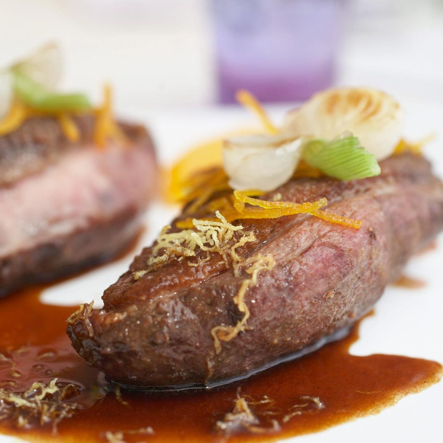 Entenbrust mit Ingwer in Riesling-Jus