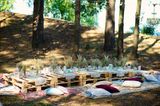 Gartenparty: Kräuter auf Paletten, Sitzkissen
