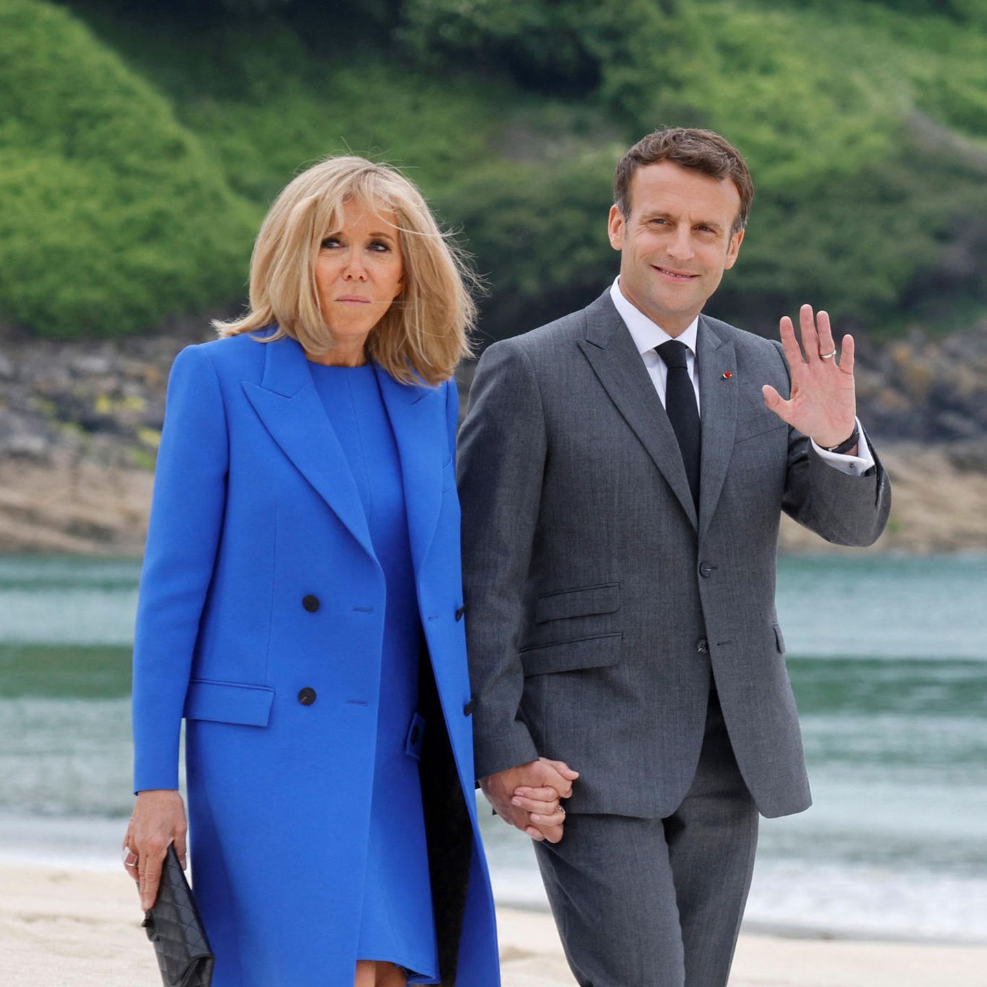Brigitte Macron besucht mit ihrem Mann Emmanuel den G7-Gipfel.