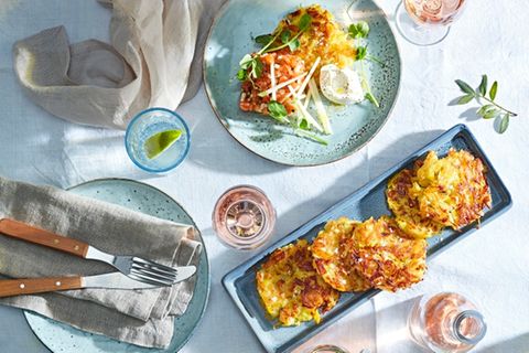 Kartoffelrösti mit Lachs-Apfel-Tatar