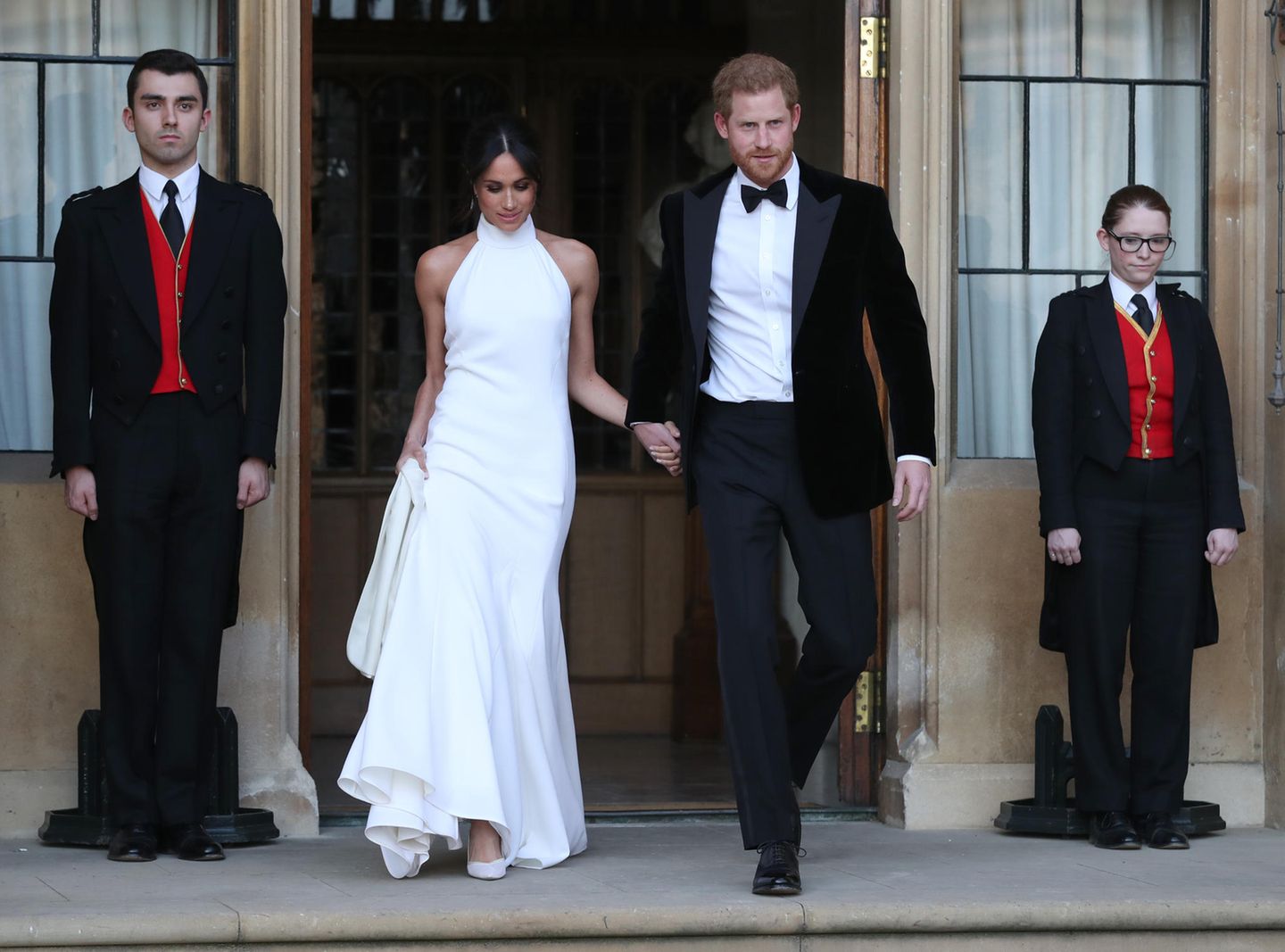 Meghan Markle und Prinz Harry verlassen das Windsor Castle nach ihrer Hochzeit.