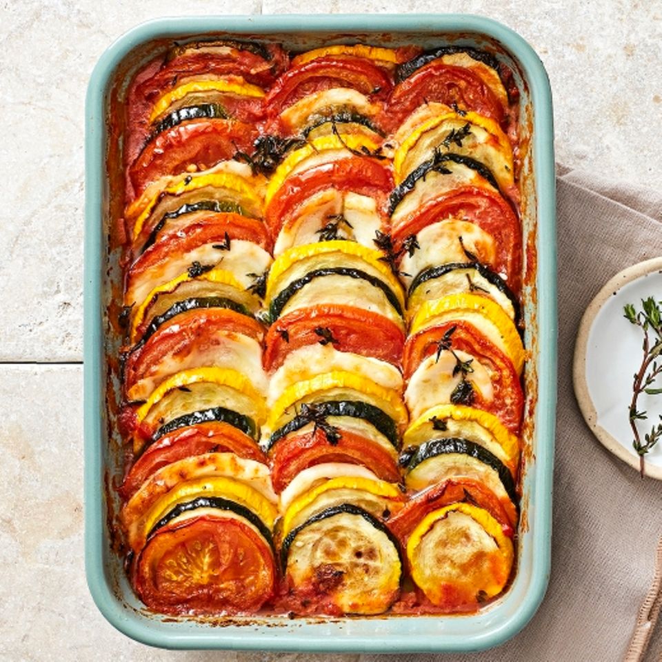 Mediterraner Tomaten-Zucchini-Auflauf
