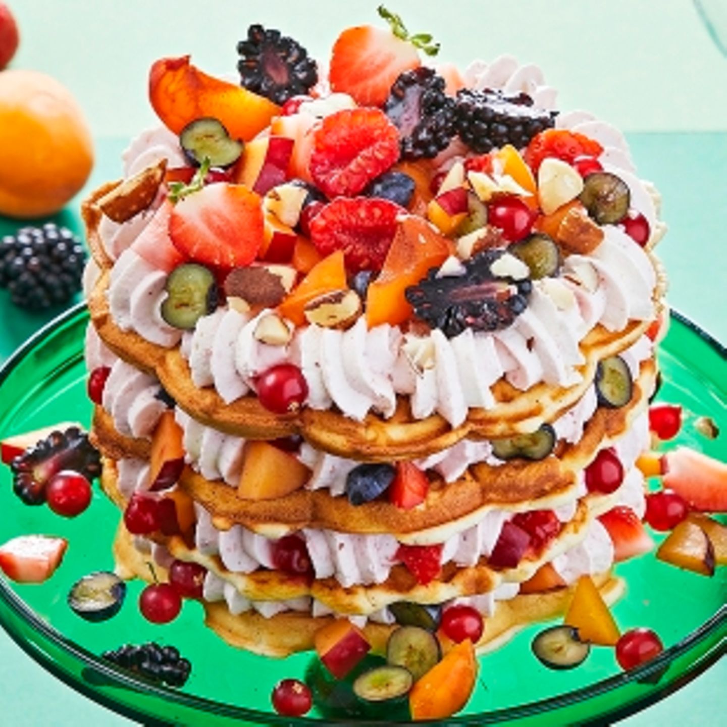 Waffeltorte mit Mascarponecreme