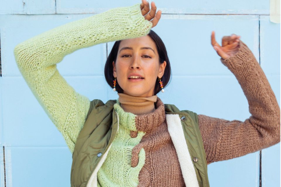 Anleitung: Zopfpullover mit Colorblocking