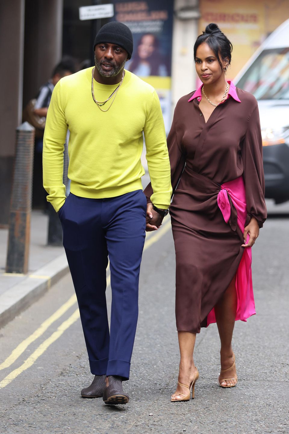 "Luther"-Star Idris Elba und seine Frau Sabrina Dhowre haben sich für eine Präsentation von Roland Mouret im The Soho Hotel schick gemacht.