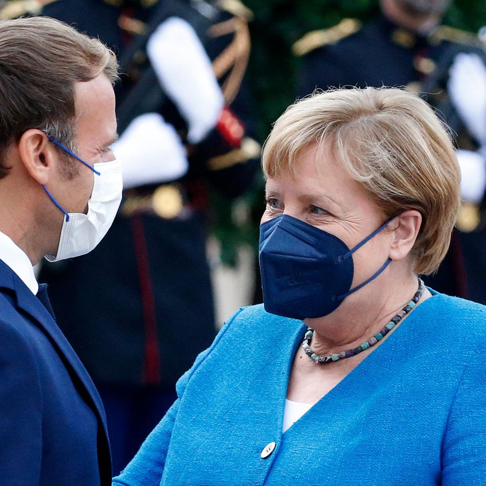 Angela Merkel und Ammenuel Macron bei einem gemeinsamen Auftritt