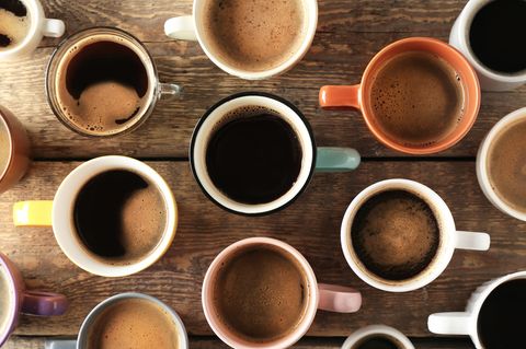 Laut Horoskop: Verschiedene Kaffeetassen