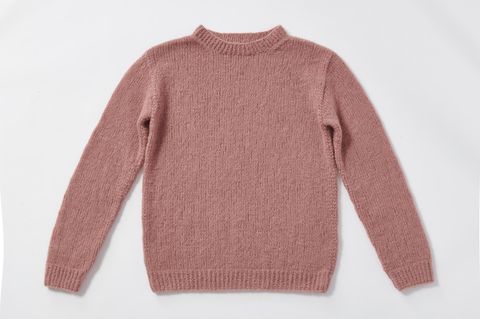 Schmalen Pullover stricken: Strickpullover in Rosé