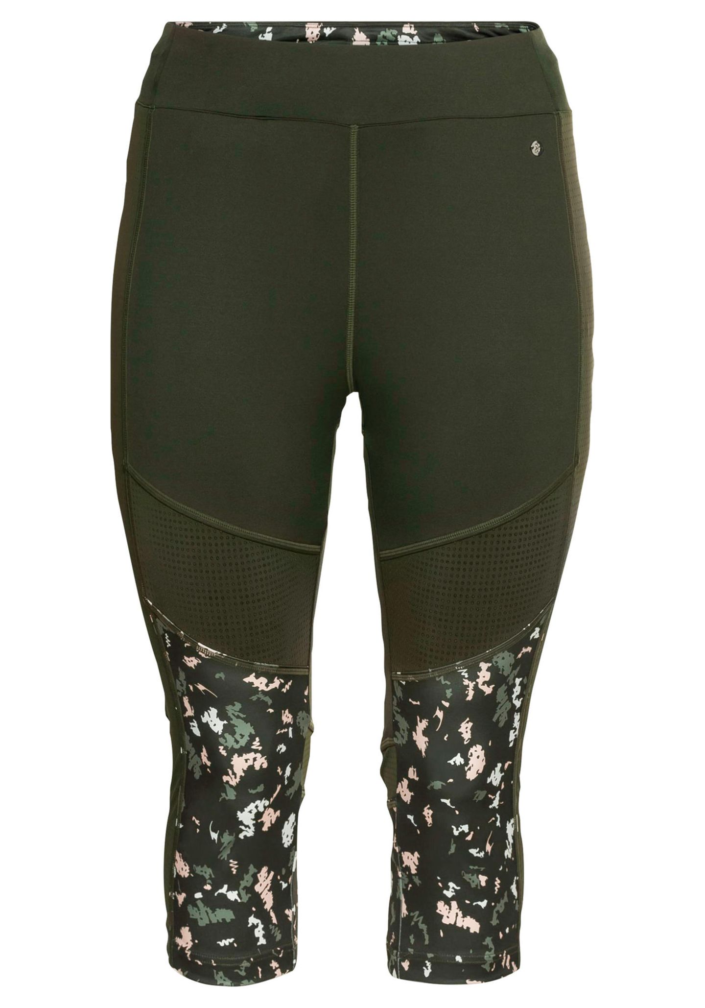 Das Label Sheego launcht eine neue Sportkollektion. Mit dabei ist unter anderem diese dunkelgrüne Capri-Leggings. Sie sieht aber nicht nur schön aus, sondern besteht aus nachhaltigen Polyesterfasern. Von Sheego, etwa 40 Euro.