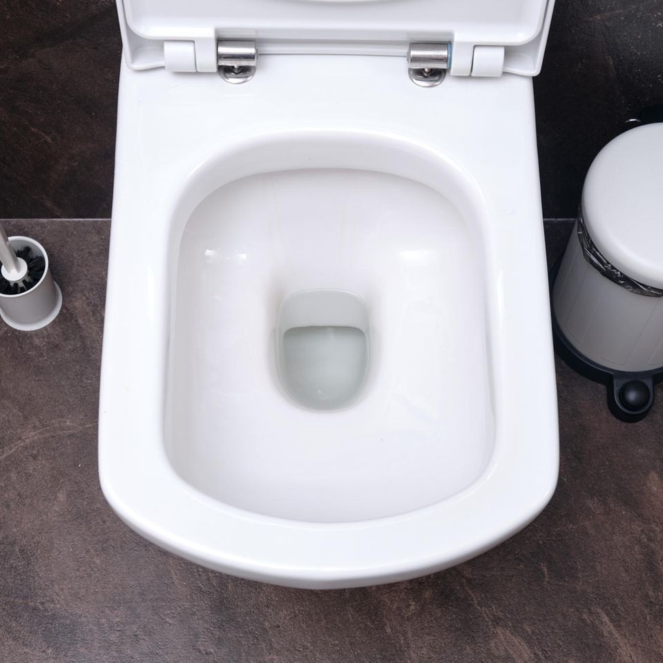 Urinstein entfernen: saubere Toilette
