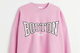 Pretty in Pink!  Dass cool auch pink sein kann, zeigt dieser lässige Sweater. H&M+ Oversized Sweatshirt mit Motiv, ca. 25 Euro.