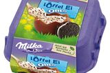 Löffel zum Glück In dieser Eierpackung erwartet uns eine schokoladige Überraschung. Der Mix aus Schoko-Ei und Oreo-Füllung ist einfach perfekt für alle Naschkatzen und macht sich super in jedem Osternest. Von Milka, ca. 4 Euro.