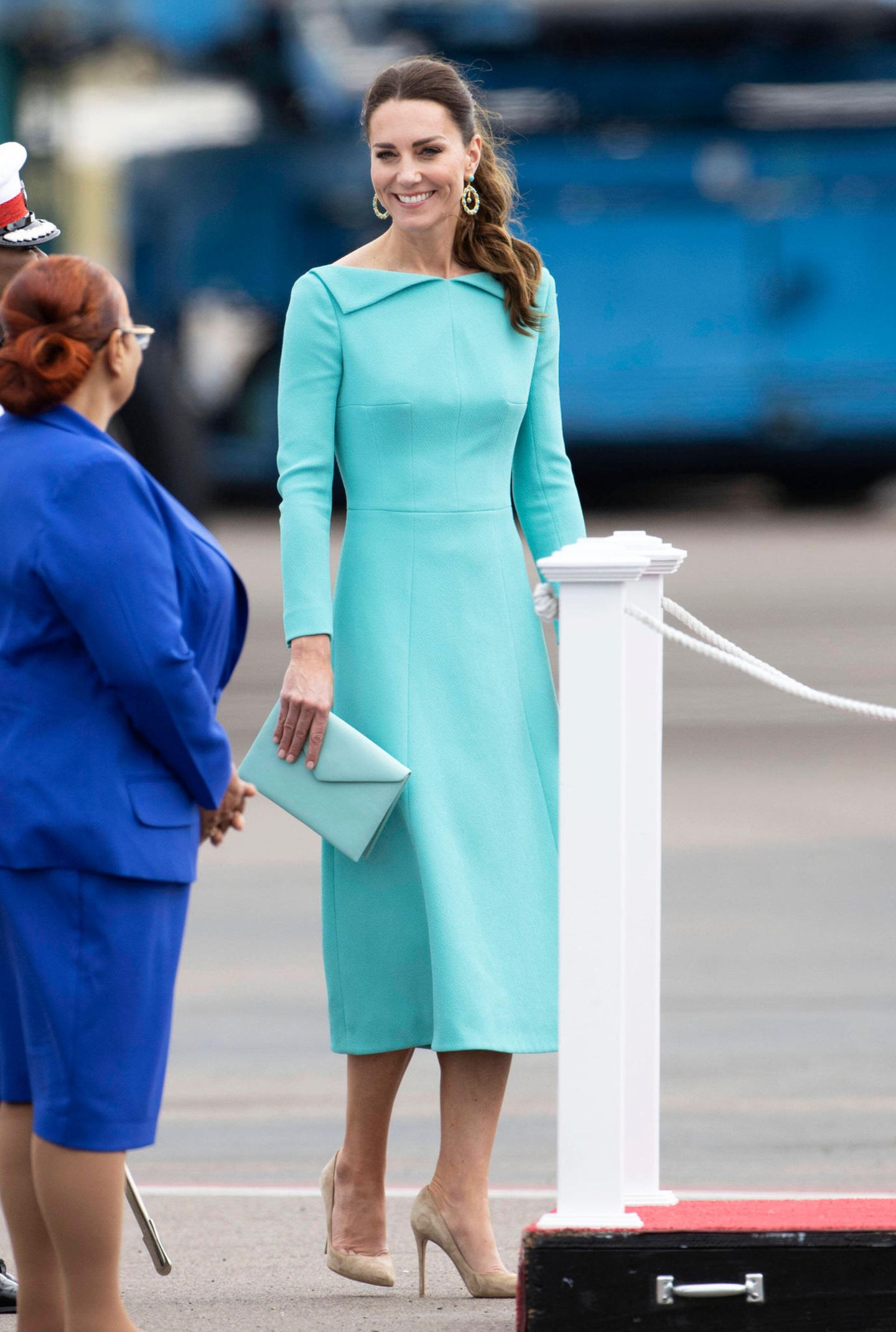 Herzogin Catherine wird auf den Bahamas empfangen
