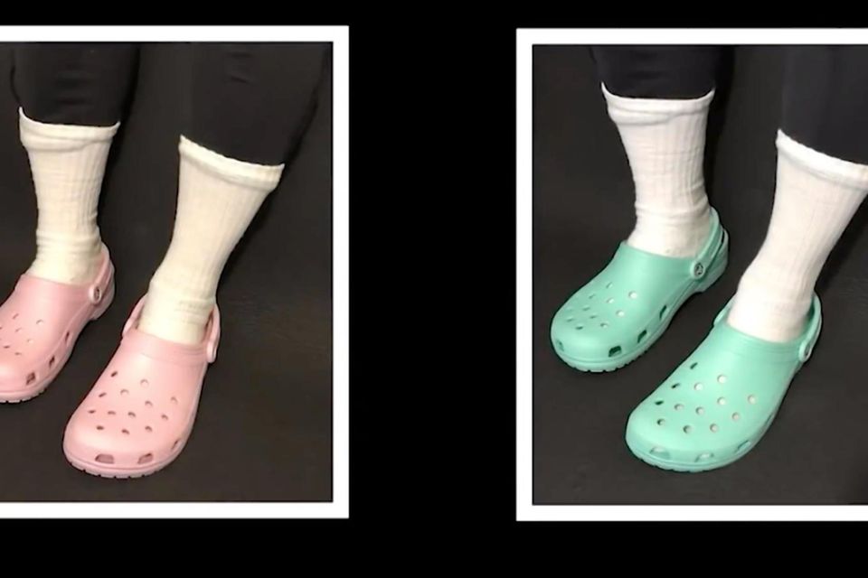 Optische Täuschung: Welche Farbe haben diese Schuhe?
