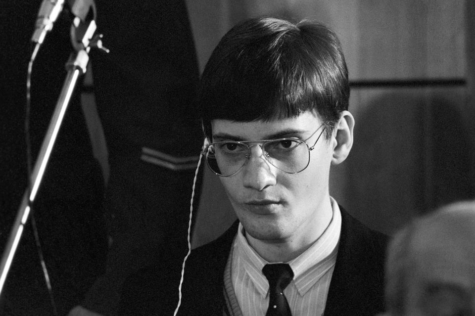 Mathias Rust am 2.September 1987 vor Gericht in Moskau