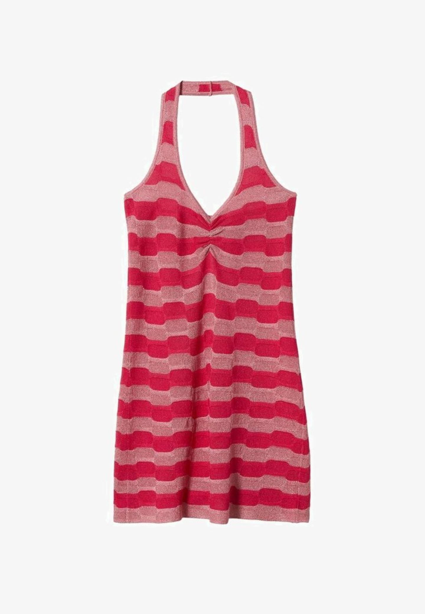 Auch knallige Strickkleider eigenen sich gut für den Strand. Wie wäre es mit einem Mini-Kleid in Pink? CUELLAR - Strickkleid von Mango über zalando, rund 40 Euro.