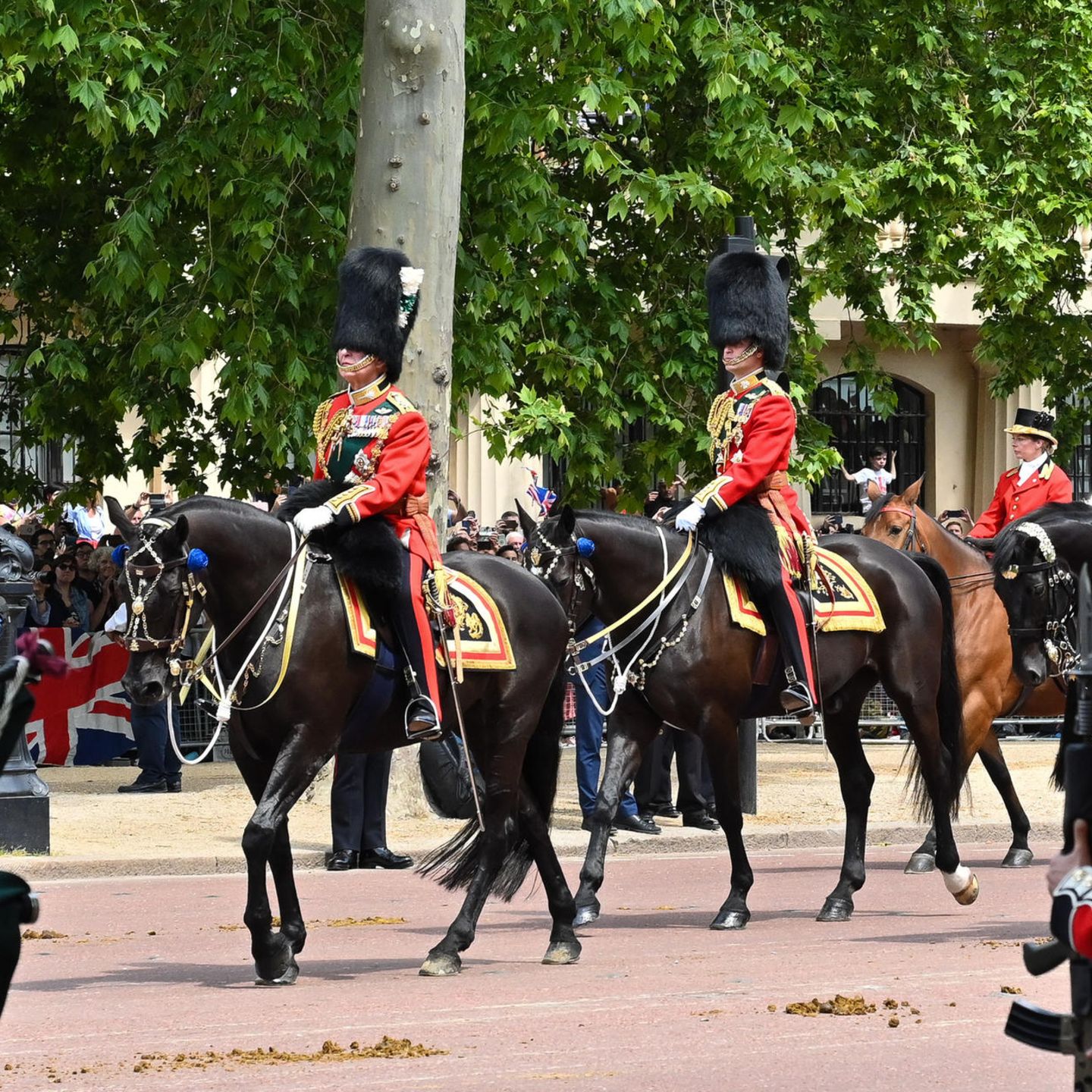 "Trooping the Colour"-Parade: Prinz Charles und William reiten in der Parade
