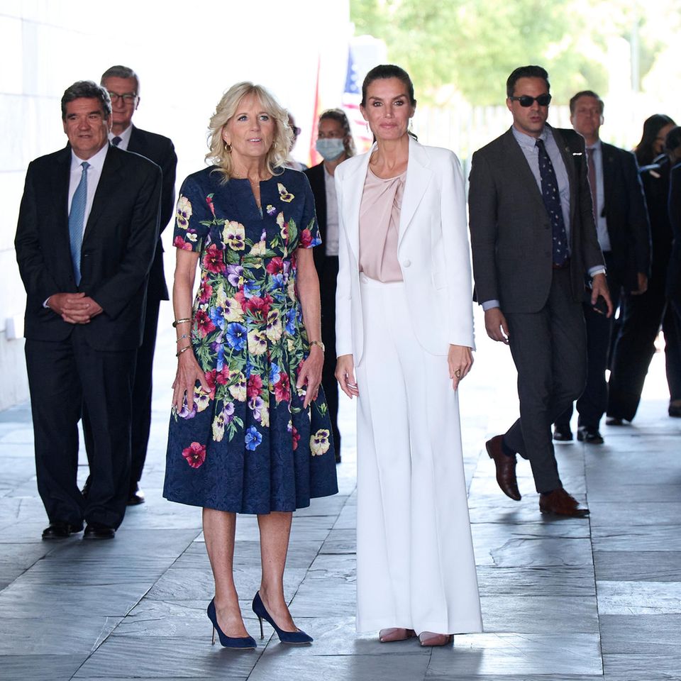 Style von Jill Biden: Jill Biden und Letizia von Spanien