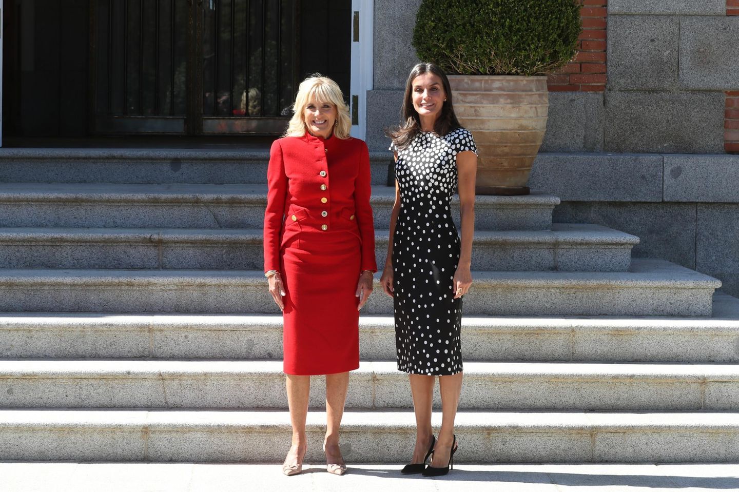 Style von Jill Biden: Jill Biden und Letizia von Spanien