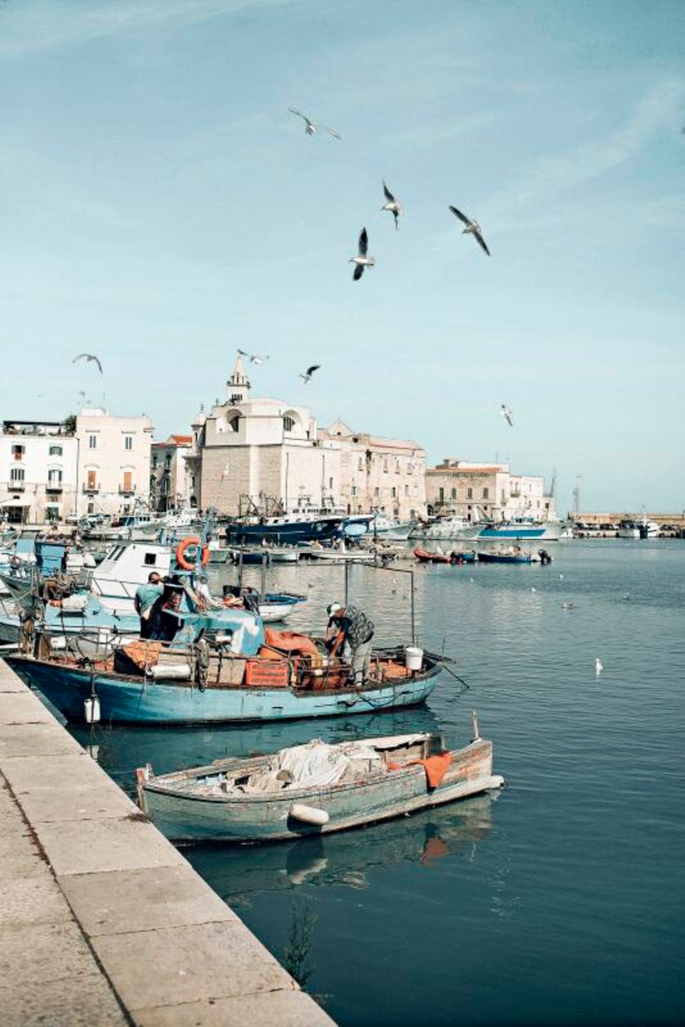 Apulien: Fischerboote im Hafen