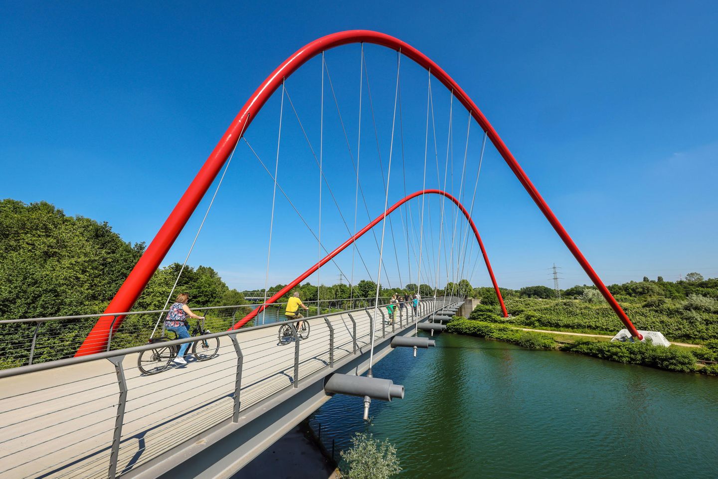 Mit dem Rad durchs Ruhrgebiet: Doppelbogenbrücke