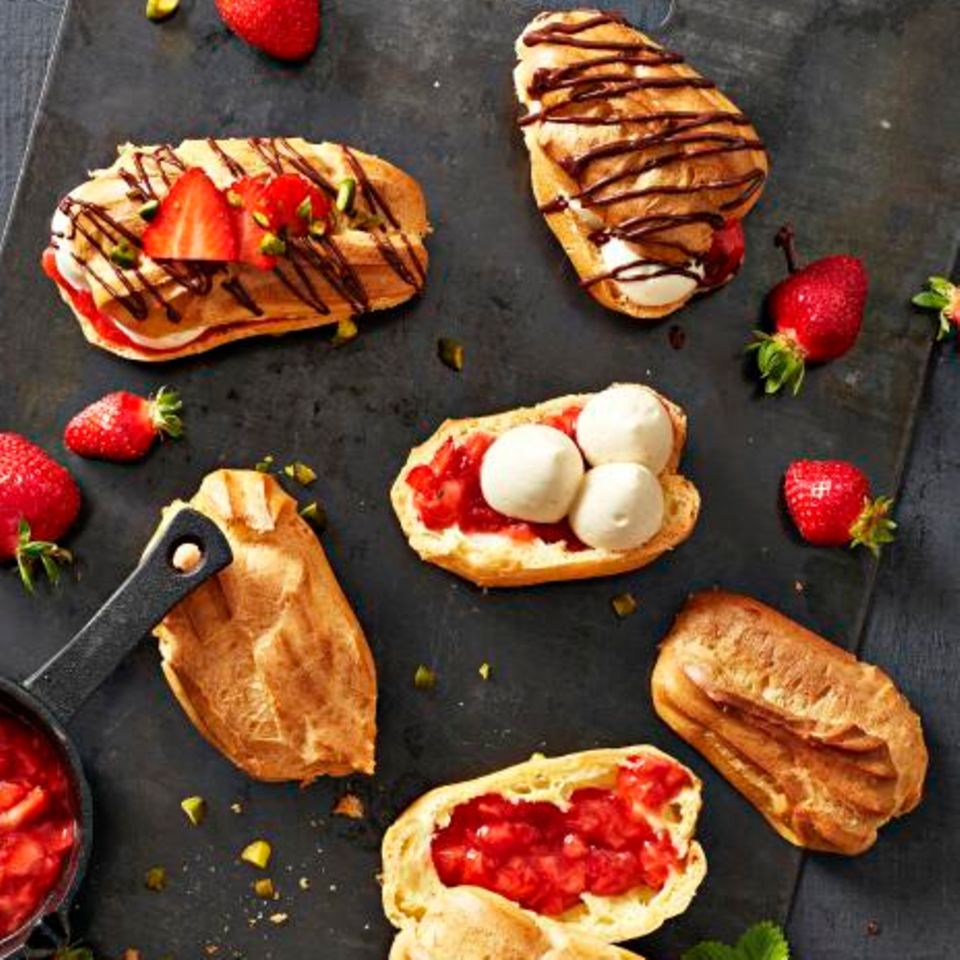 Erdbeer-Eclairs mit Tonka-Creme