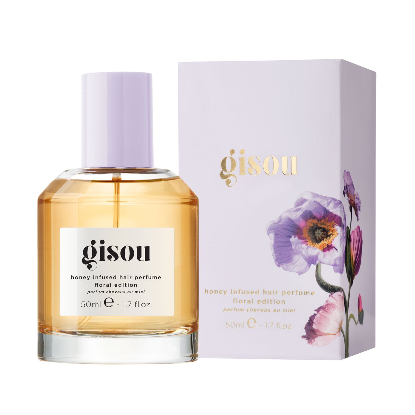 Das Honey Infused Hair Perfume von Gisou in der Floral Edition ist eine Mischung aus würzigem, leicht säuerlichem Ingwer, süßer Brombeere, erdigem Lavendel und sinnlichem Honig. Aber nicht nur der Duft verzaubert, ein weiterer Benefit: Die Inhaltsstoffe spenden Feuchtigkeit, machen das Haar geschmeidig und schützt es. Von Gisou, kostet ca. 38 Euro. 