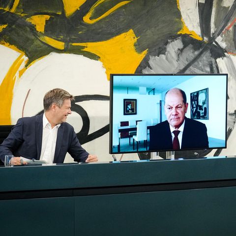 Wirtschaftsminister Robert Habeck, Bundeskanzler Olaf Scholz und Finanzminister Christian Lindner 