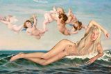 Human Renaissance: Frau auf Meer mit Engeln
