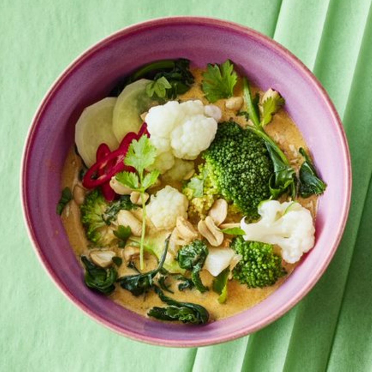 Thai-Curry mit Curly Kale