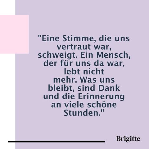 Kondolenzsprüche Die schönsten Zitate zum Abschiednehmen BRIGITTE.de