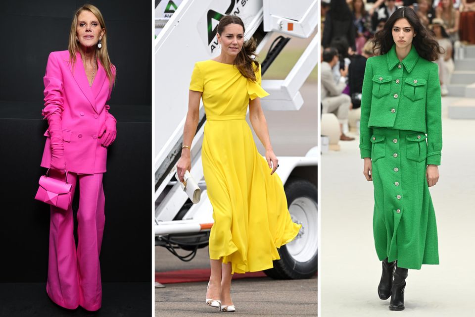 Drei farbenfrohe Mode-Momente aus 2022, die mich inspirieren! Es wird sicherlich nicht sofort ein All-Over-Look, aber ich habe mir fest vorgenommen, 2023 knallige Akzente zu setzen! 