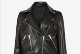 Sind wir ehrlich: Eine hochwertige Lederjacke im klassischen Design ist wohl das eine Teil, für das wir locker einpaar Scheine mehr abdrücken können. Das Bikermodell GIDLEY von AllSaints hat silberne Hardware, ist zeitlos, macht jedes unserer Outfits noch cooler und bleibt uns definitiv ein paar Jahre länger erhalten. Lederjcke von AllSaints für 480€.