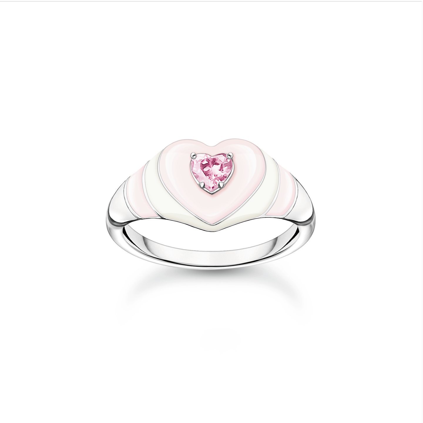Ein Ring ist ein Symbol von Liebe, Verbundenheit und Einheit und ist damit das perfekte Geschenk für Valentinstag. Dieser Ring der Thomas Sabo Valentinstag-Kollektion lässt unsere Herzen höher schlagen! Für 98 Euro erhältlich.