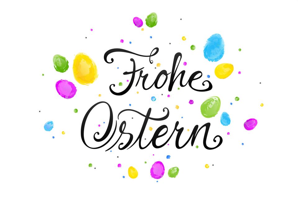 Ostergrüße: "Frohe Ostern"-Schriftzug