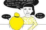 Comic Schwanger schafft: Unterhaltung zwischen Schwangeren