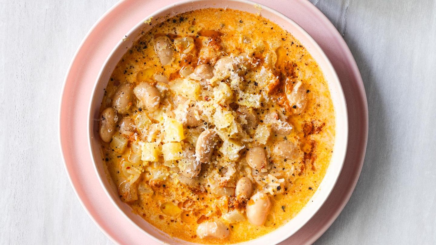 Weiße-Bohnen-Reis-Suppe | BRIGITTE.de