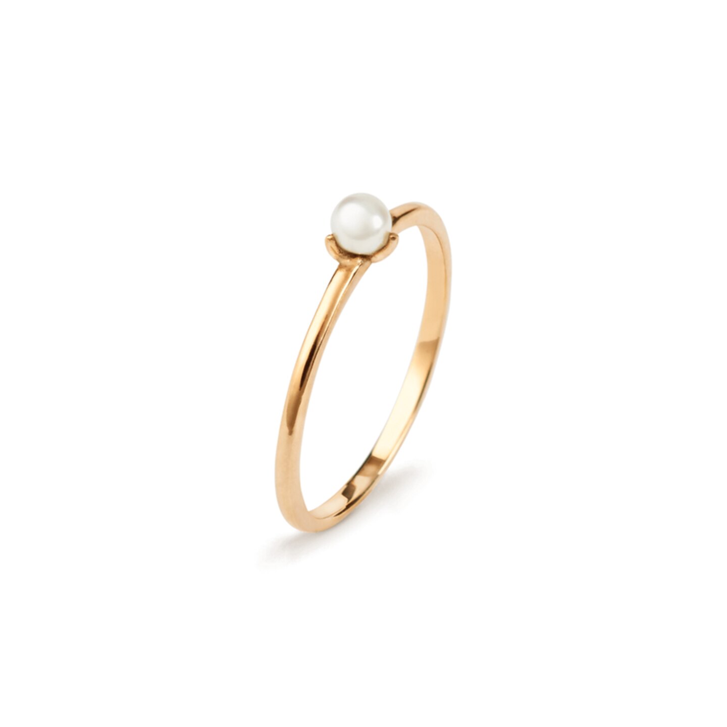 Zierlich aber luxuriös: Mit diesem Ring verewigst du dich an den Fingern deiner Mutter. Ein perfektes Geschenk für alle Mamas, die zurückhaltenden Goldschmuck lieben. Der Perlenring von Akind kostet etwa 225 Euro. 