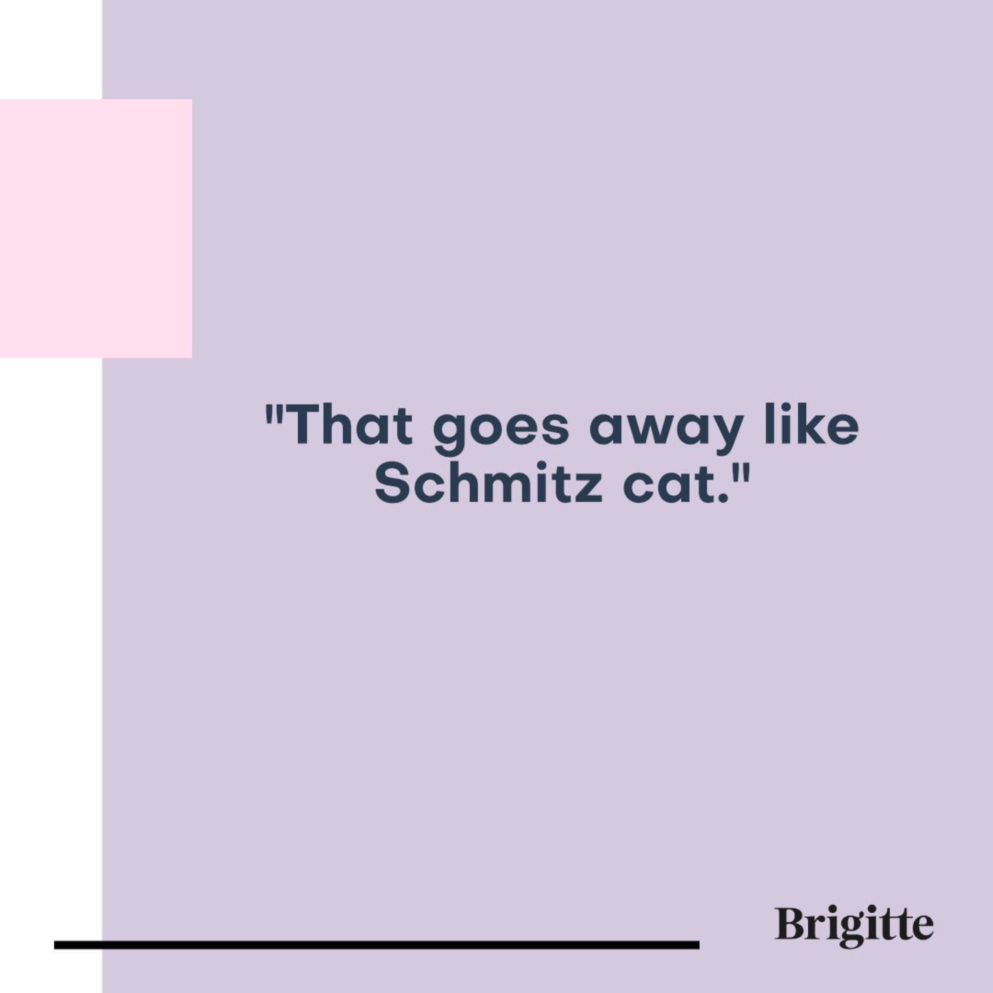 Englische Redewendungen: Schmitz Katze