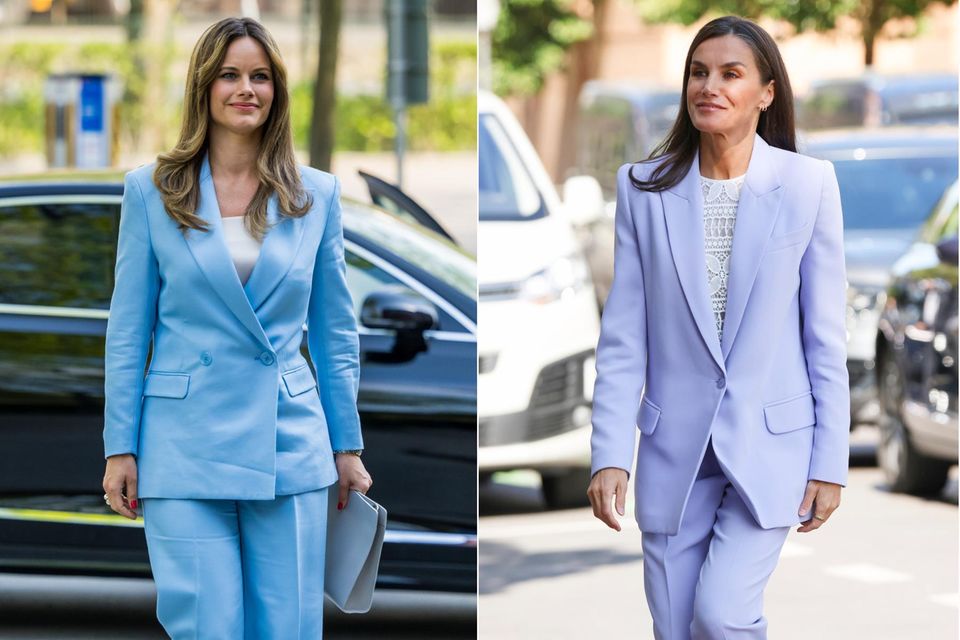 Ob sich Letizia und Sofia abgesprochen haben? Zumindest wissen beide: Der richtige Stil macht den Business-Casual perfekt. 
