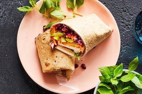 Burrito mit Peanutbutter-Chicken