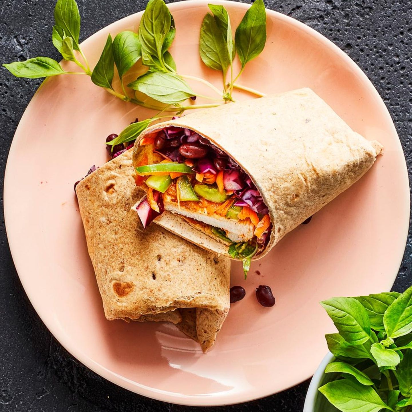 Burrito mit Peanutbutter-Chicken