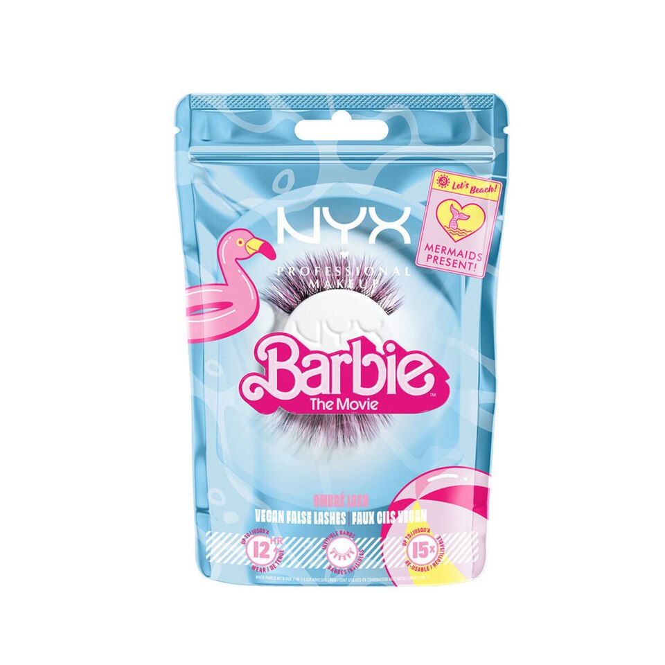 Volle Wimpern sind der Inbegriff von einem tollen Make-up Look. Den langen Weg dahin erleichtern wir uns jetzt mit den "Barbie Jumbo Lashes" in pink-schwarzem Ombré. So gibt es selbst im Sommerurlaub schöne Klimperwimpern. Von Nyx, ca. 11 Euro 
