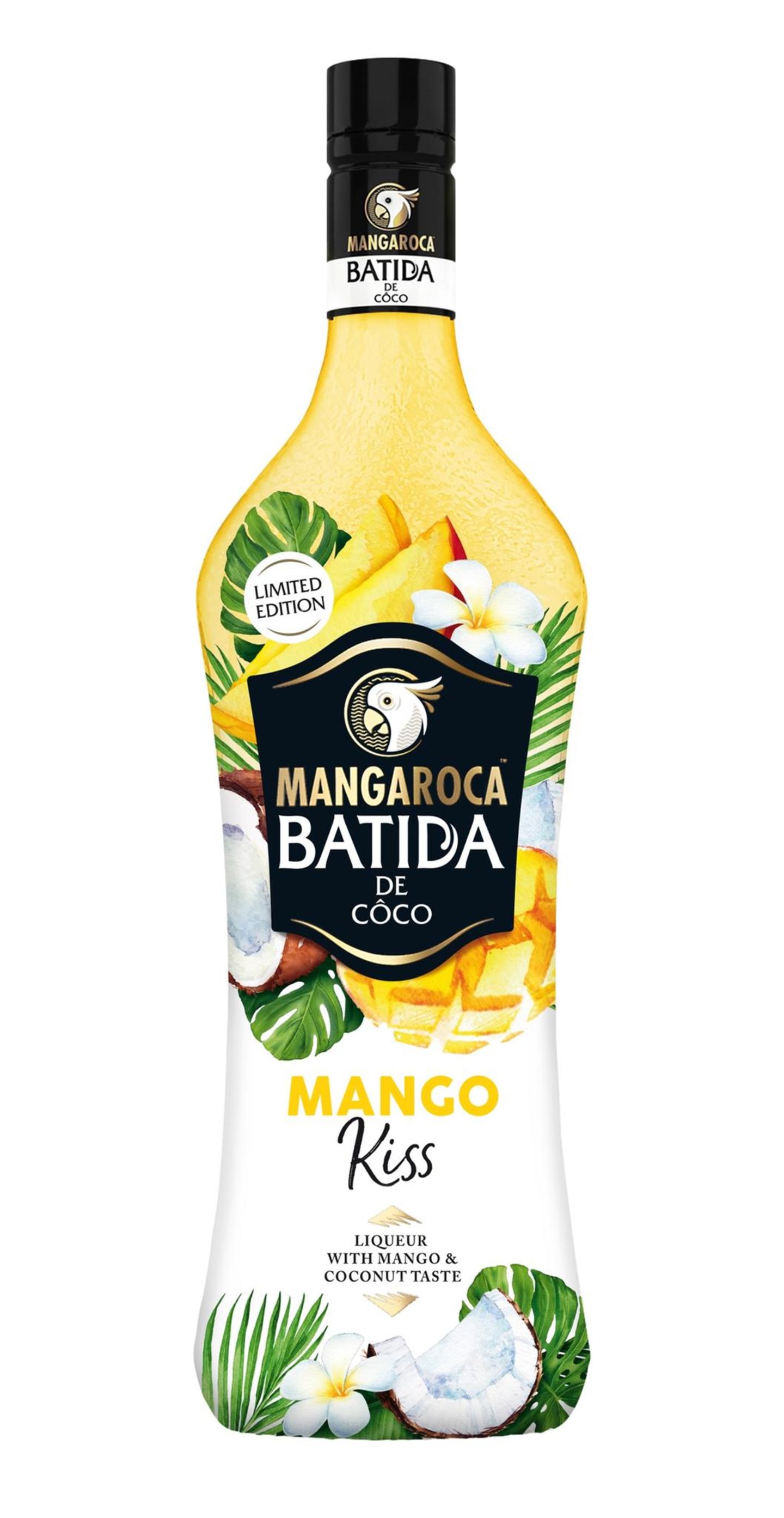 Die limited Edition Mangaroca Batida Mango Kiss ist zurück und sorgt für Sommerfeeling im Glas. Ob pur auf Eis oder im tropischen Cocktail – fruchtig-frischer Genuss ist garantiert. Auch zum Verfeinern von Kuchen und Desserts überzeugt die Mischung aus cremigem Kokoslikör und süßer Mango – ein echter Geheimtipp! Der Trend-Likör in der dekorativen 0,7-Liter-Flasche enthält 16 Prozent Alkohol und kostet 9,99 Euro UVP.