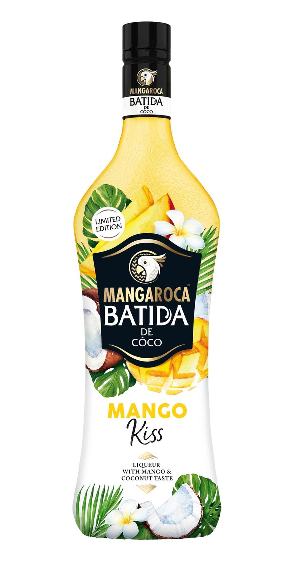 Die limited Edition Mangaroca Batida Mango Kiss ist zurück und sorgt für Sommerfeeling im Glas. Ob pur auf Eis oder im tropischen Cocktail – fruchtig-frischer Genuss ist garantiert. Auch zum Verfeinern von Kuchen und Desserts überzeugt die Mischung aus cremigem Kokoslikör und süßer Mango – ein echter Geheimtipp! Der Trend-Likör in der dekorativen 0,7-Liter-Flasche enthält 16 Prozent Alkohol und kostet 9,99 Euro UVP.