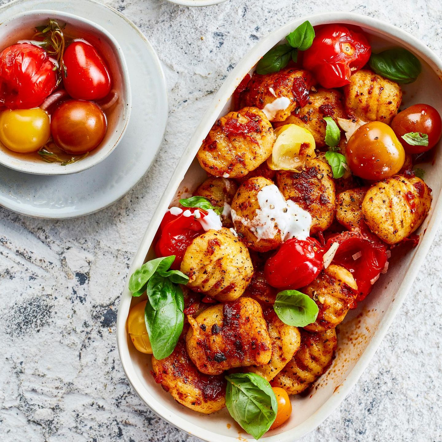Quark-Gnocchi mit eingelegten Tomaten