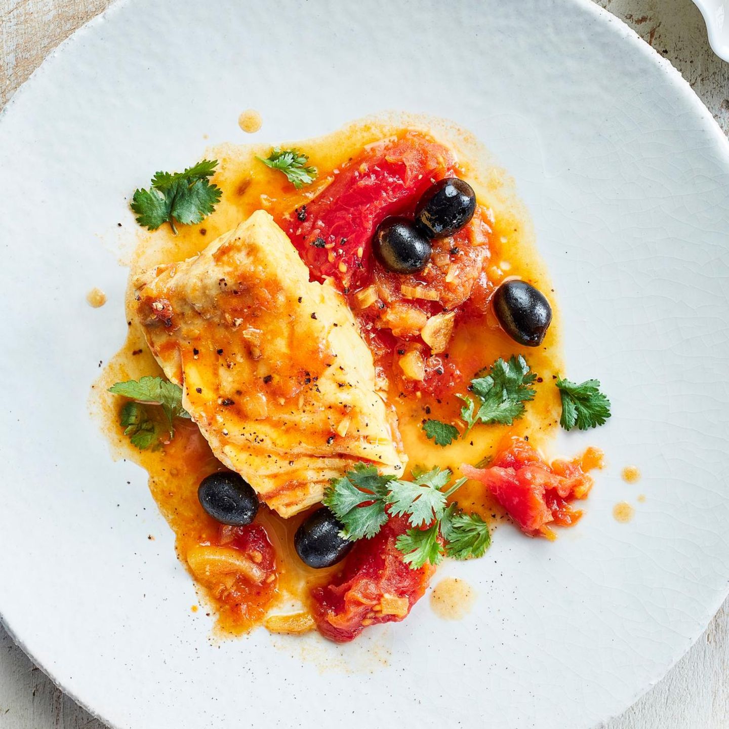 Kabeljau mit Tomaten-Salzzitronen-Sugo