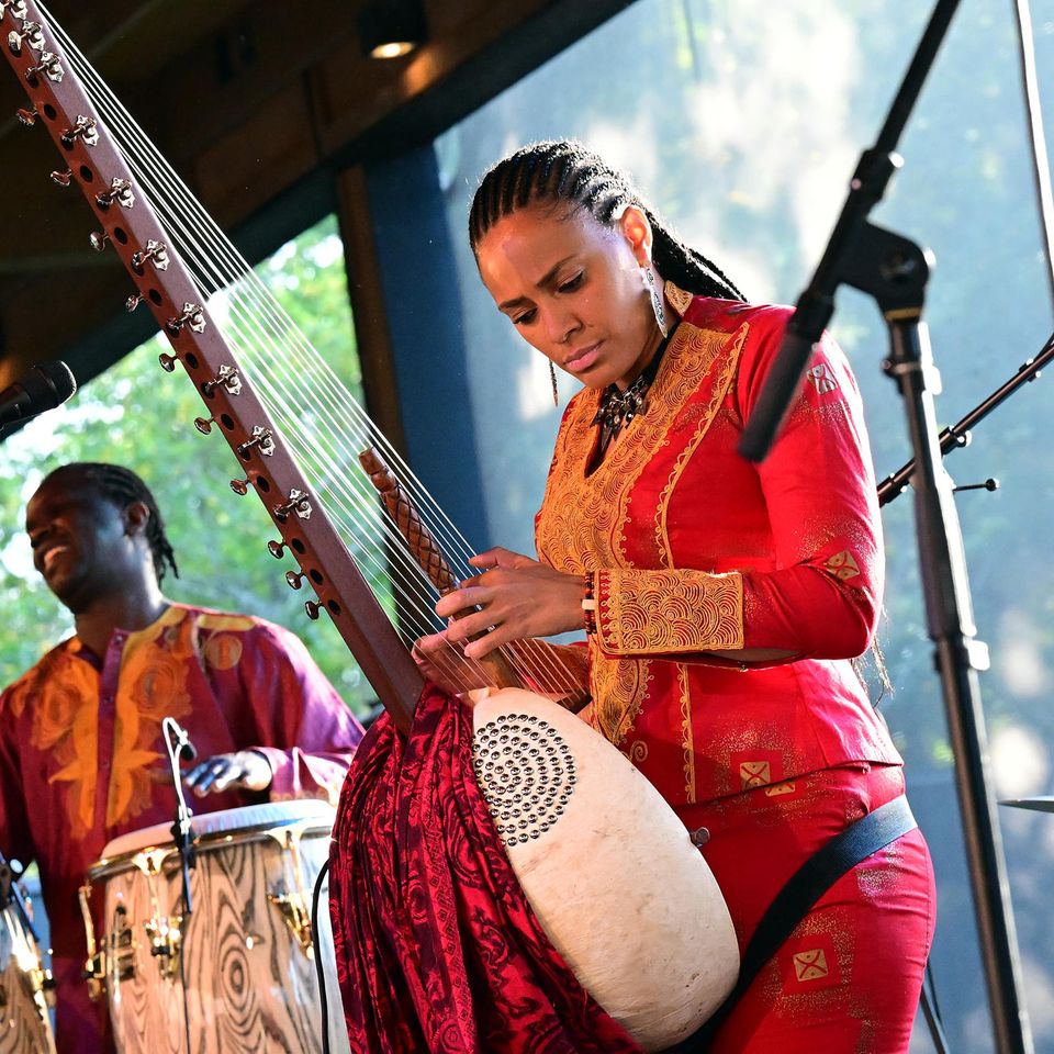 Sona Jobarthe mit der Kora