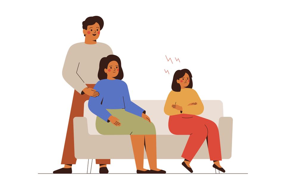 Familienkonflikt Illustration: 5 Anzeichen, dass du der Sündenbock deiner Familie bist