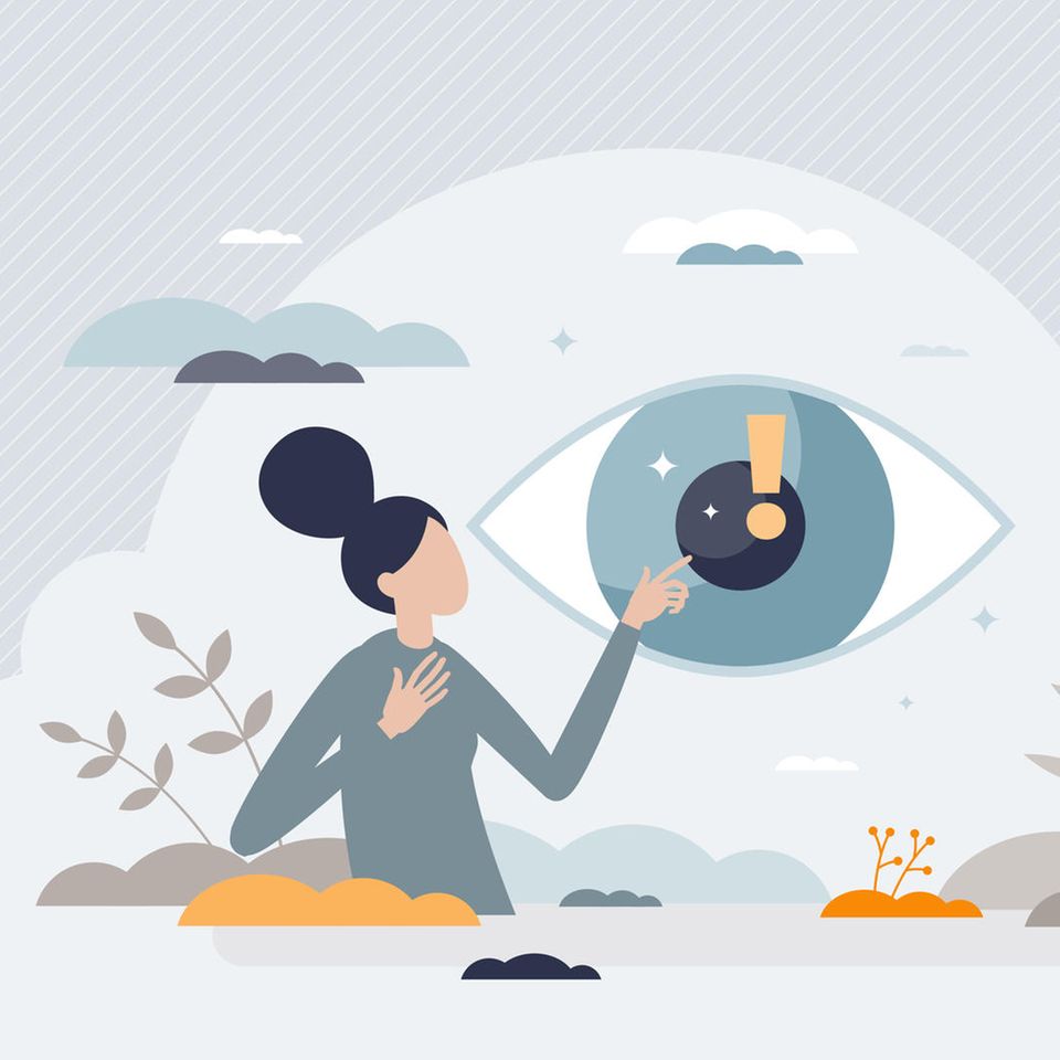 Illustration Frau und ihre Intuition: Warum dein Bauchgefühl in Wahrheit aus dem Gehirn kommt